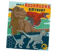 Carte d'anniversaire officielle Jurassic World The Movie - Carte d'anniversaire générale - Carte d'anniversaire pour occasions spéciales - Carte d'anniversaire recyclable - Carte d'anniversaire sous
