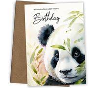 Carte d'anniversaire panda mignon pour femmes, filles et amoureux des pandas de tout âge. Une surprise mignonne, amusante et adorable pour maman, sœur, tante, grand-mère ou toute relation féminine