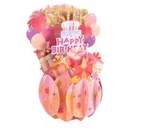 Carte d'Anniversaire Pop-Up pour ma Sœur, 3D Rose Créative et Personnalisée Carte d'Anniversaire avec Enveloppe une Excellente Cadeau pour ma Sœur
