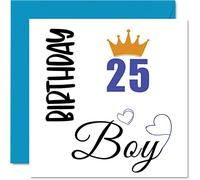 Carte d'anniversaire pour homme - Carte d'anniversaire pour garçon - Cartes d'anniversaire pour homme de 25 ans fils frère oncle cousin ami neveu