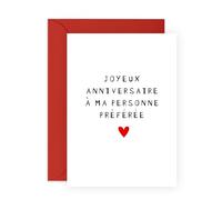 Carte d'anniversaire pour mari - Cartes d'anniversaire pour femme - Joyeux anniversaire à ma personne préférée - Jolies cartes de vÅ“ux et enveloppes pour petit ami, petite amie, partenaire