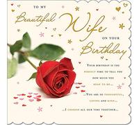 Carte d'anniversaire traditionnelle pour femme - 223 mm carré - Piccadilly Greetings