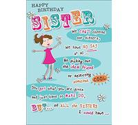 Carte d'anniversaire traditionnelle pour sœur - 9 x 15 cm - Piccadilly Greetings