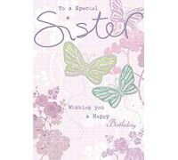 Carte d'anniversaire traditionnelle pour sœur - 9 x 15 cm - Piccadilly Greetings