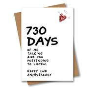 Carte de 2e anniversaire pour mari - 730 Days of me Talking - Drôle