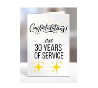 Carte de 30 ans de service, pour employé, collègue, patron, manager, superviseur, cadeau, anniversaire de travail, cadeaux pour homme, femme, lui, elle, félicitations pour 30 ans, A5-77_31