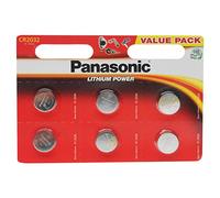 Carte de 6 batteries Panasonic CR2032 Lithium 3V