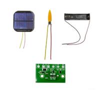 Carte de commande solaire de flamme 3,7 V avec capteur de lumière - Vacillement réaliste pour lampes à bougie et lampes de jardin