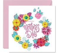 Carte de fête des mères pour maman carte de fête des mères contemporaine florale pour la fête des mères de la part de son fils fille 145mm belles cartes de vœux pour maman maman maman maman maman