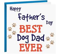 Carte de fête des pères de The Dog Best Dog Dad Ever - Carte amusante pour la fête des pères de la part du chien pour papa papa de Fur Baby