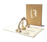Carte de mariage 3D pop-up | Livrée avec une enveloppe de haute qualité | Anti-usure
