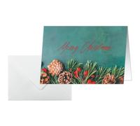 Carte de Noël 'Green Christmas', A6 paysage (A5)