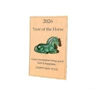 Carte de poche 3D en résine avec breloque en forme de cheval - Style améthyste violette et verte - Cadeau scolaire - 5 cm - Siège vert C