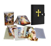 Carte de poche catholique - Souvenir de dévotion à collectionner, cartes catholiques de poche avec étui | Pour voyage, chambre à coucher, table de chevet, , amis, amateurs de collection