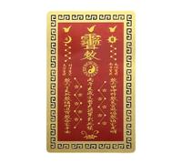 Carte de protection chinoise | Souvenir général de l'année du cheval 2026 | Cartes de bénédiction du Nouvel An chinois pour adultes, hommes, femmes, voyage, vacances, festival, richesse, harmonie