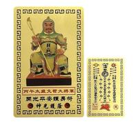 Carte de protection Tai Sui, année du cheval 2026, décoration d'intérieur double face | Cartes de bénédiction du Nouvel An chinois, pour festival, richesse, harmonie, prospérité, réussite, adultes