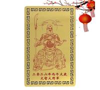 Carte de protection Tai Sui - Souvenir général de l'année du cheval 2026 - Cartes de bénédiction du Nouvel An chinois - pour richesse, prospérité, succès, harmonie, famille, hommes, femmes, vacances