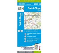 Carte de randonnée IGN Série Bleue n° 2535 - Saint-Flour, Murat - VERSION MURALE ET PLASTIFIEE