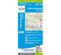 Carte de randonnée IGN Série Bleue n° 2821 - L'Isle-sur-Serein /Saint-Rémy