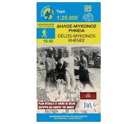 Carte de randonnée n° 10.42 - Delos, Mykonos, Rheneia | Anavasi