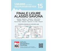 Carte de randonnée n° 15 - Finale Ligure, Alassio, Savona | Istituto Geografico Centrale -1/50 000