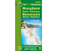 Carte de randonnée n° 8.9 - Monemvasia, Maleas, Elafonisos | Anavasi