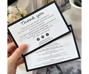 Carte de remerciement personnalisée pour votre commande, carte de décoration pour petite boutique, carte cadeau pour petite entreprise, papier couché, logo personnalisé customized 5