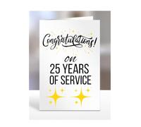 Carte de service de 25 ans, pour employé, collègue, patron, manager, superviseur, cadeau, anniversaire de travail, cadeaux pour homme, femme, lui, elle, félicitations le 25, A5-77_26