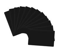 Carte de Visite Gravure DIY en Aluminium Noir Vierge, 12 Pièces | Bords Arrondis, Surface Lisse Bien Polie, pour Cartes Présents et Signalétique de Porte