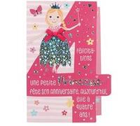 Carte De Voeux - Anniversaire - 4 ans Félicitations une petite Princesse ...