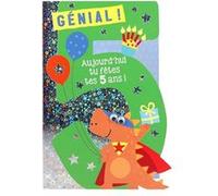 Carte De Voeux - Anniversaire - Génial ! Aujourd'hui tu fêtes tes 5 ans !