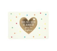 Carte De Voeux - Baptême - Tous Nos Voeux De Bonheur Pour Ton Baptême