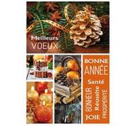 Carte De Voeux - Bonne Année Scènes Décor de Fêtes de Fin D'Année Décor Pailleté G