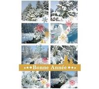 Carte De Voeux - Bonne Année Scènes Paysages Enneigés Décor Pailleté G