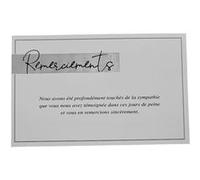 Carte De Voeux - Condoléances - 5 Cartes Remerciements Deuil