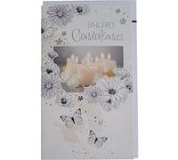 Carte De Voeux - Condoléances - Sincères Condoléances - Bougies Fleurs G