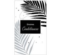 Carte De Voeux - Condoléances - Sincères Condoléances - Feuilles Noir et Argent