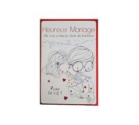 Carte De Voeux - Mariage - Pour La Vie - Rouge