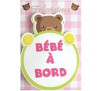 Carte De Voeux - Naissance - Félicitations - Bébé A Bord - Rose G