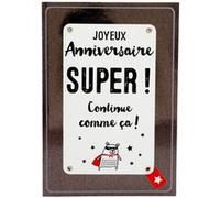 Carte De Voeux Paillettes - Anniversaire - Super ! Continue Comme Ça ! G