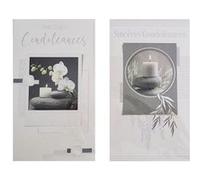Carte De Voeux - Sincères Condoléances - Bougie Visuel Aléatoire*