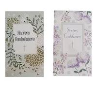 Carte De Voeux - Sincères Condoléances - Fleurs Visuel Aléatoire*