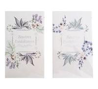 Carte De Voeux - Sincères Condoléances - Fleurs Visuel Aléatoire*