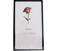 Carte De Voeux - Sincères Condoléances - Rose Rose