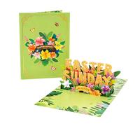 Carte de vœux 3D pour Pâques - Cartes de remerciement 21 x 16 x 1 cm, carte en papier 60 g | Élégant cadeau pour célébration du printemps gratitude cadeau souvenir ensemble de cartes de vœux pour