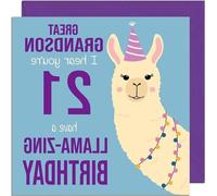 Carte de vœux amusante pour mon petit-neveu - Anniversaire de mon petit-neveu - Carte de vœux colorée sur carton haut de gamme de 350 g/m² - Dimensions : 145 x 145 mm
