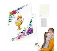 Carte De Vœux Baptême | Carte Pop-Up Ange pour Cérémonie de Baptême - Décoration Chambre Bébé Portable Fournitures Fête Anniversaire Et Baby Shower