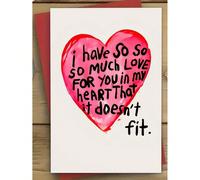 Carte de vœux charmante "Je t'aime" avec enveloppe - parfaite pour la Saint-Valentin, l'anniversaire et les demandes en mariage Enveloppe rouge 5x7 pouces,Enveloppe kaki 5*7 poucesGéométrique,graphiqu