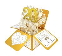 Carte de vœux pop-up pour elle et lui - Grand cadeau 3D pour 20 ans - Idée de cadeau pour femme - Idée cadeau de mariage de 20 ans pour lui et elle couple