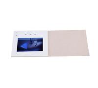Carte de Vœux Vidéo 7 Pouces, Carte de Vœux électronique Haute Définition pour Anniversaires, Mariages, Noël, Papier Dur, Tissu en Lin